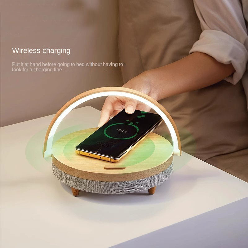 Minimalist 3‑in‑1 Bedside Lamp w/ 10W Wireless Charging & Bluetooth Speaker eprolo