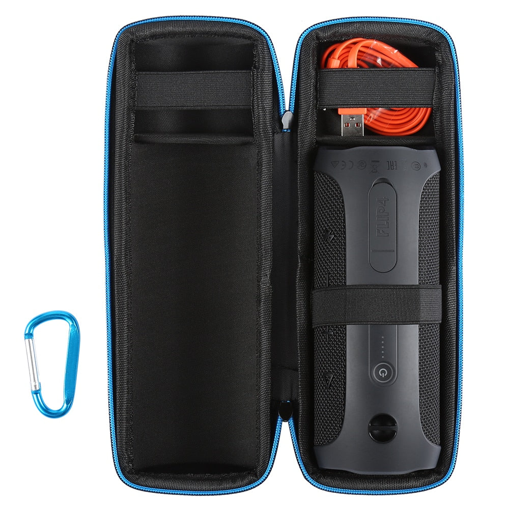 Protective Travel Case for JBL Flip 4 Bluetooth Speaker with Cable Slot eprolo