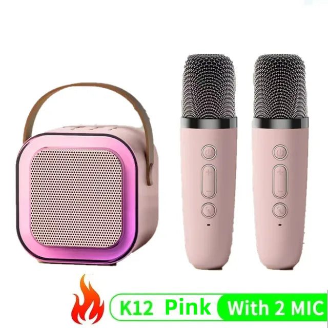 K12 Wireless Karaoke Machine Bluetooth Speaker w/ RGB LED Lights & Microphones eprolo