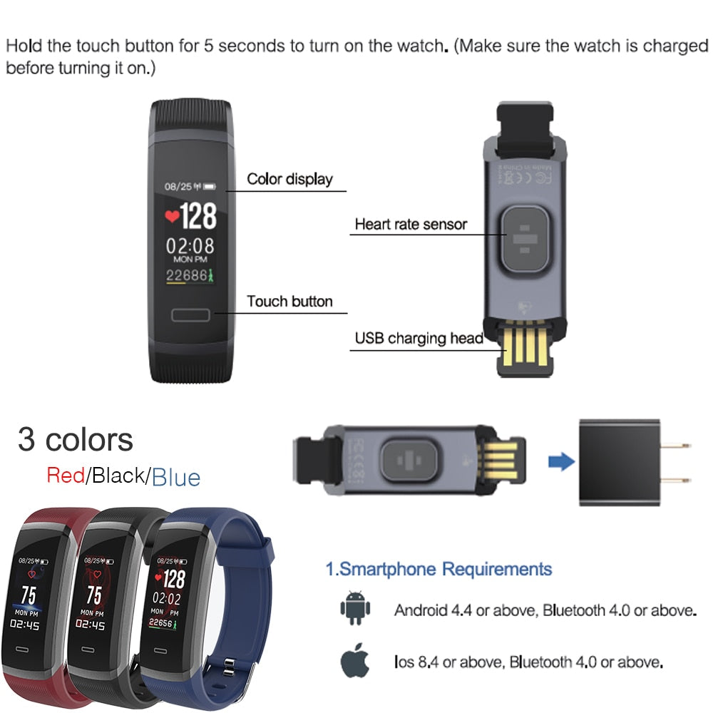 GT101 Sport Smart Watch – Waterproof Fitness Tracker with Heart Rate Monitor, Sleep Tracking, Call Reminder for Men & Women eprolo