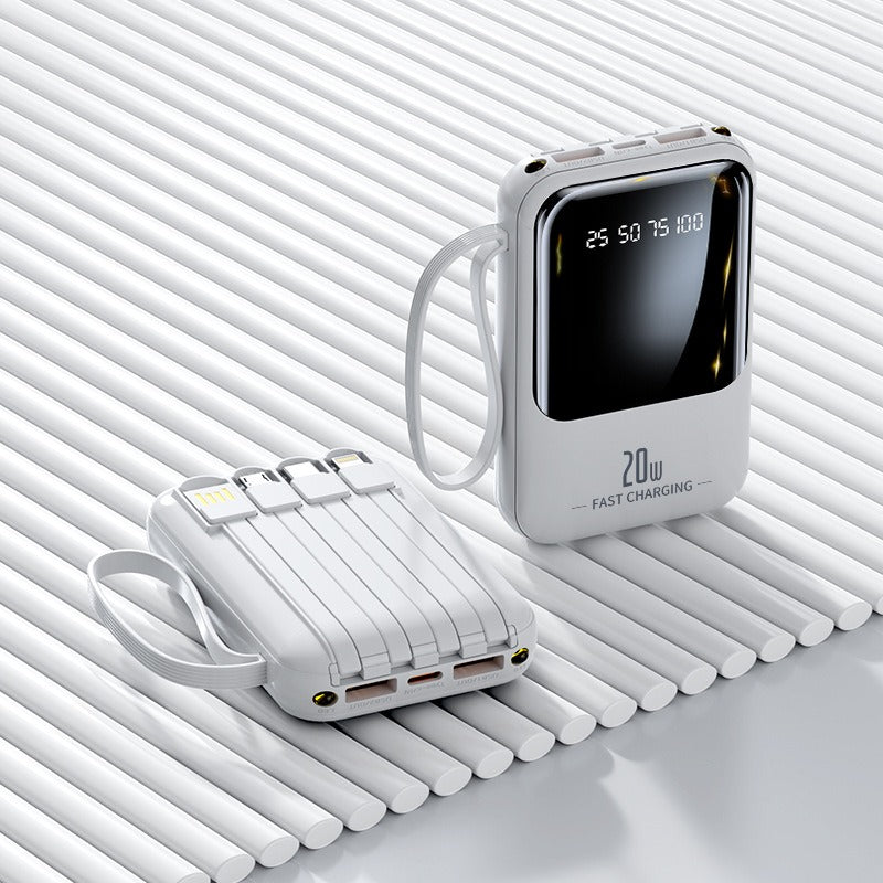 Mini 20000mAh Power Bank Portable 20W Fast Charging w/ Built-in Cables eprolo