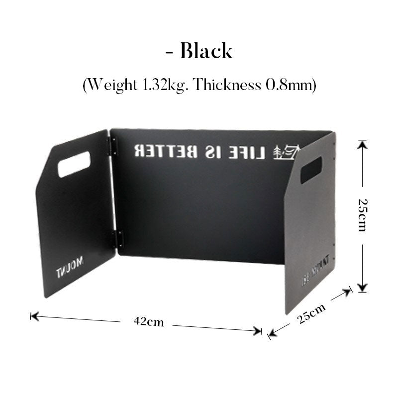 Tri-Fold or Four-Fold Camping Wind Shield, Portable Stove Wind Deflector for Outdoor Cooking - Lumic Deals