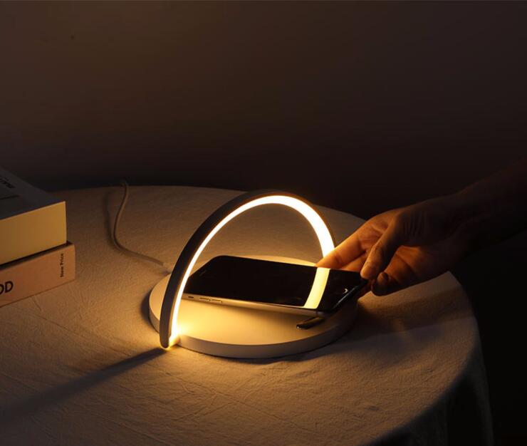 Wooden Qi Wireless Charger Lamp/Nightlight Phone Holder 10W Fast Charging eprolo