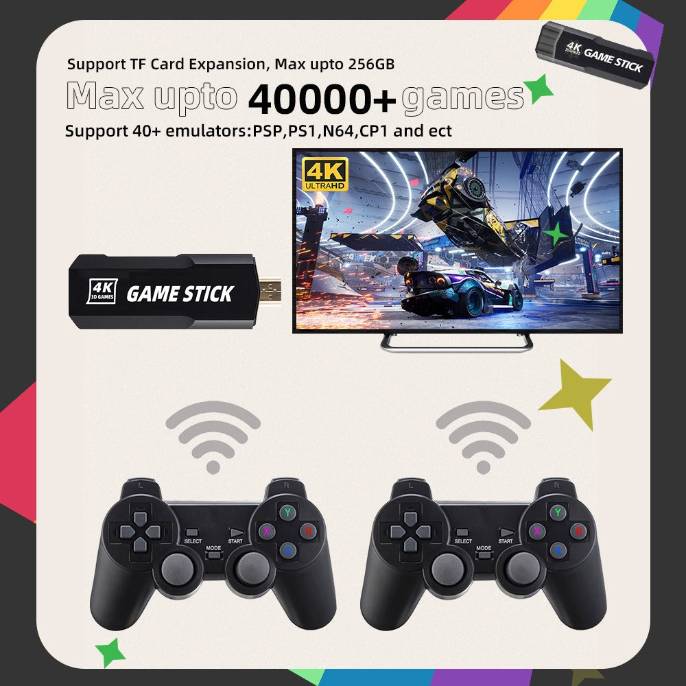 Y5 Lite Retro Game Console 4K HD, 40000+ Games, Dual Wireless Controllers eprolo
