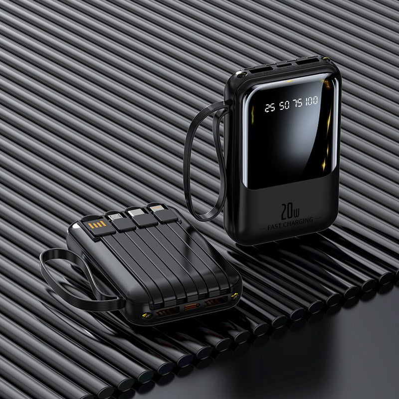 Mini 20000mAh Power Bank Portable 20W Fast Charging w/ Built-in Cables eprolo