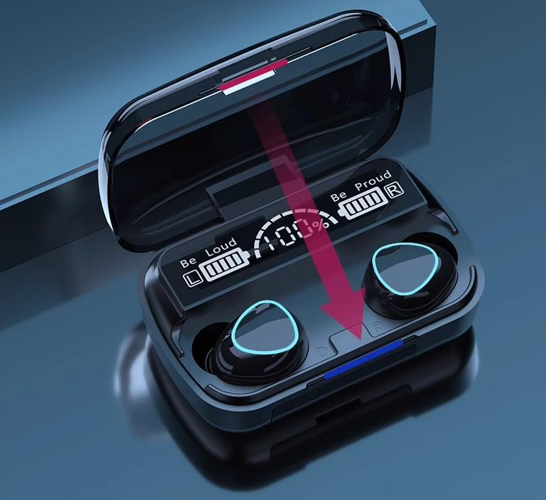 M10 Gaming Bluetooth Earbuds – Ultra-Long Battery, LED Display, Power-Bank