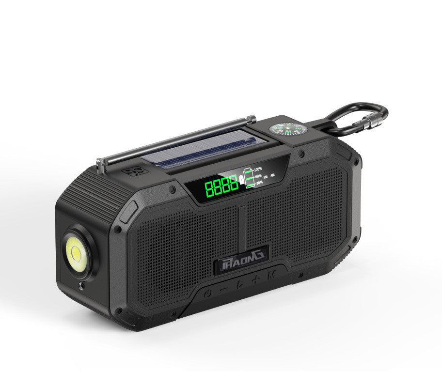 Phaong 5000mAh Solar Hand Crank Radio Bluetooth Speaker, AM/FM/WB, LED, SOS, IPX5 eprolo