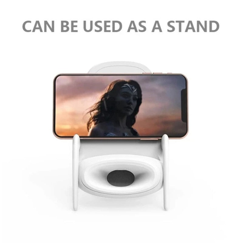 Portable Mini Chair Wireless Charger with Speaker, Universal Stand for All Phones eprolo