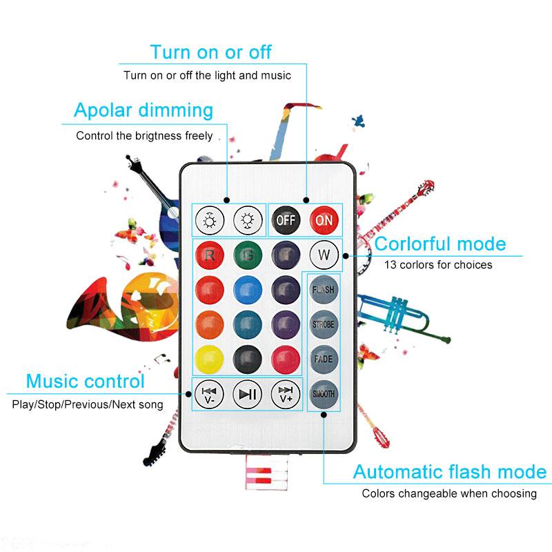 E27 Smart 12W RGB LED Bluetooth Speaker Light Bulb with Remote Control eprolo