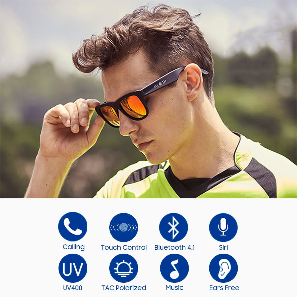 VIVIBEE G1 Bone Conduction Bluetooth Smart Sunglasses Polarized Audio UV400 eprolo