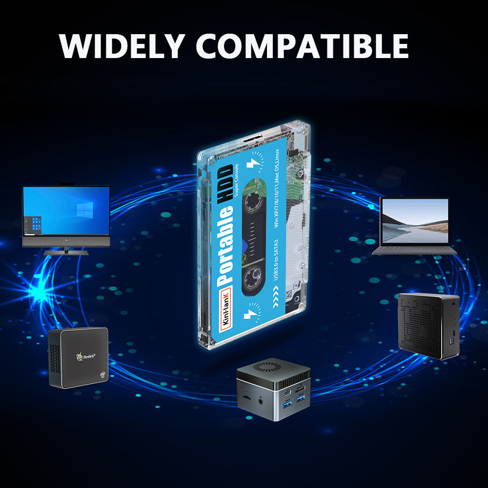 KinhanK 500G Retro Gaming HDD Batocera 33 PSP/SEGA/Wii External Hard Drive eprolo