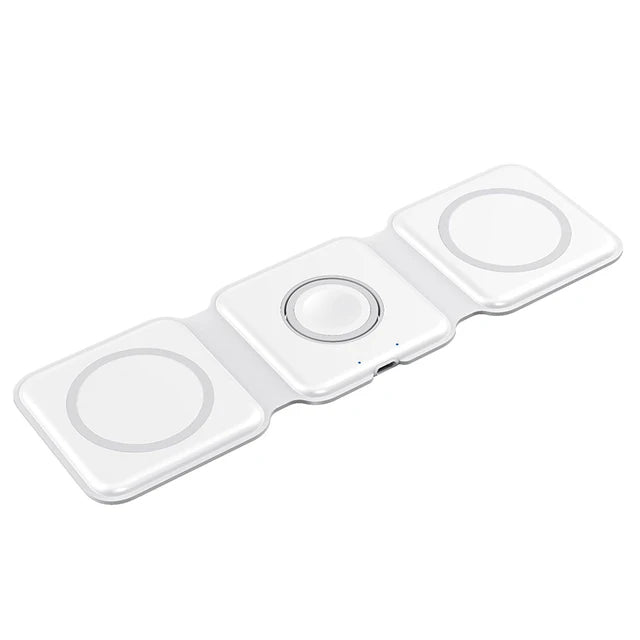 Sanhe 3-in-1 Folding Magnetic Wireless Charger for iPhone, Watch, AirPods, iOS/Android eprolo