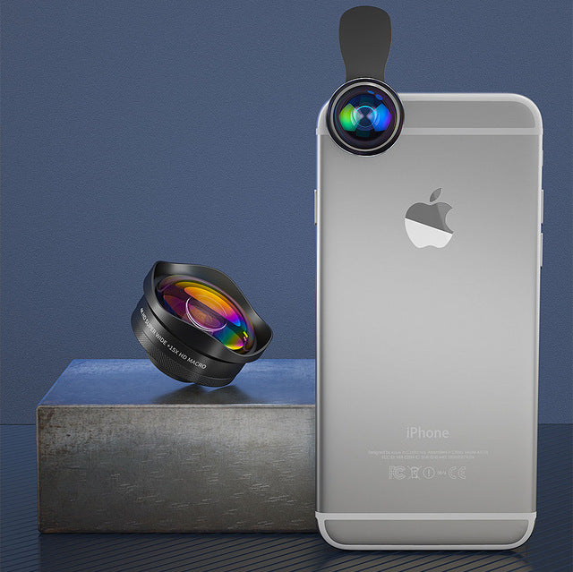 ESSAGER 4K Wide Angle & 15X Macro Lens for iPhone Huawei Samsung - 0.6X Distortion-Free HD Mobile Camera Lens eprolo