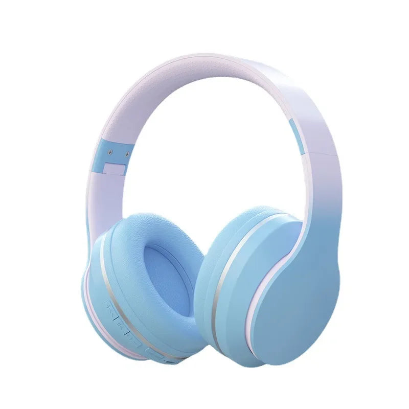 DR56 Wireless Bluetooth Headset with Gradient Design, 40MM Bass, 50H Playtime, Foldable, Dual Mode for Gaming/Calls eprolo