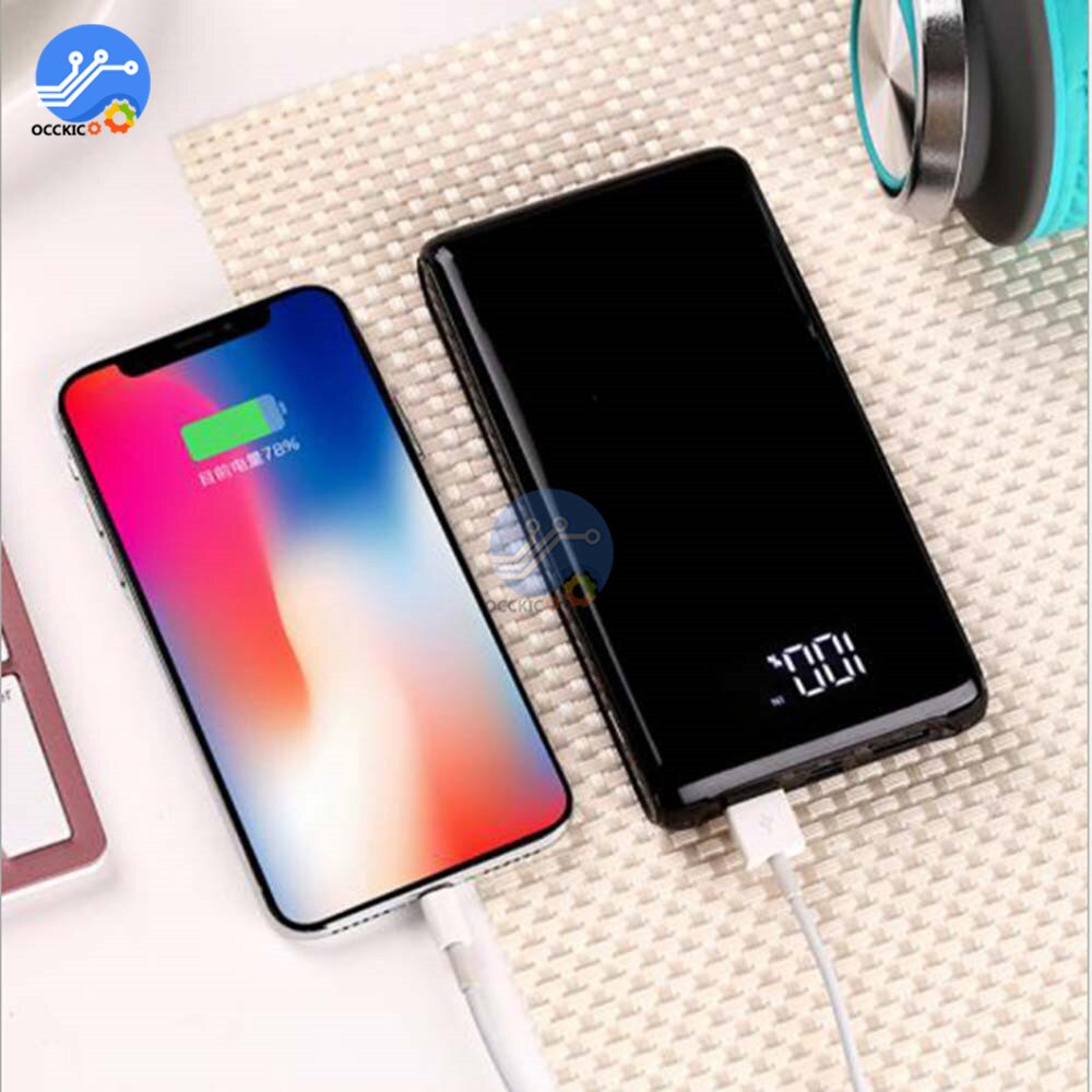 DIY 6x18650 Power Bank Case Shell with LCD, USB & Type-C Charger eprolo