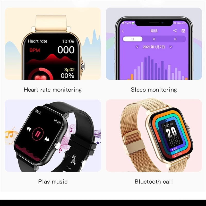 LIGE Smartwatch 1.69" Fitness Tracker Bluetooth Call Heart Rate Monitor eprolo