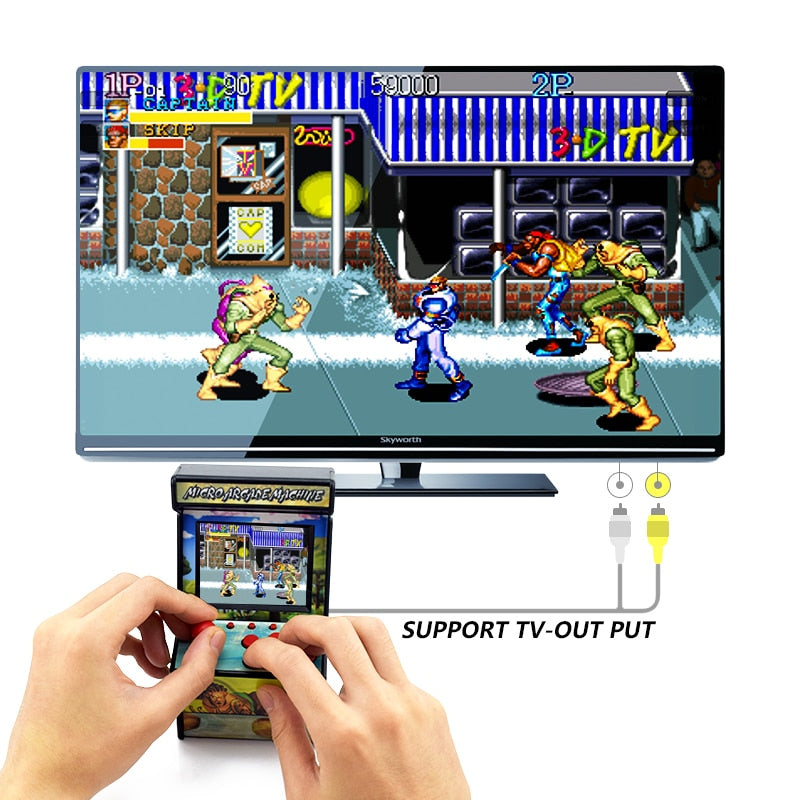 Data Frog Retro Mini Arcade Handheld Game Console - 156 Classic Games eprolo