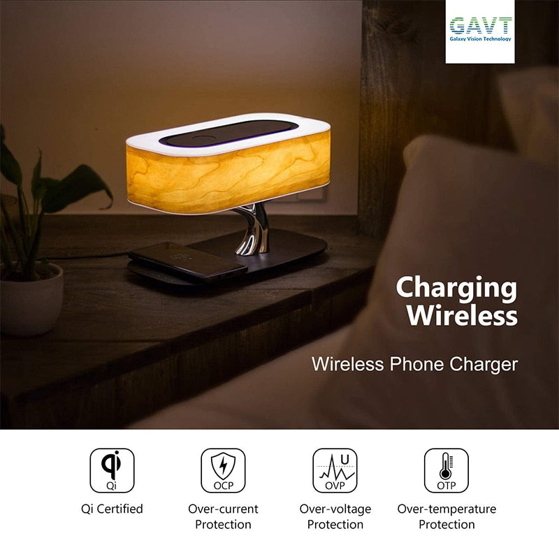 DSLB04 LED Tree Lamp with Bluetooth Speaker & Qi Wireless Charger Modern eprolo