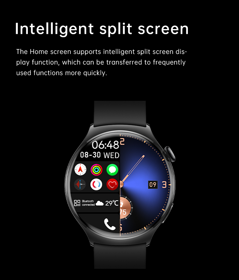 GS Watch 4 Smart Bracelet, Full‑Circle AMOLED, NFC, Health & Bluetooth Calls eprolo