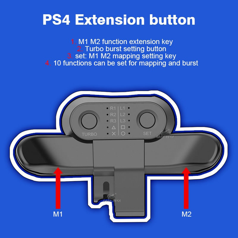 PS4 Back Button Attachment - Programmable Turbo Controller Extension with 10 Function Keys eprolo