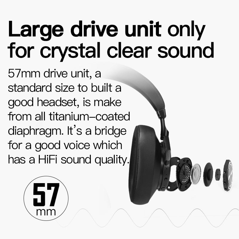 Bluedio T7 Bluetooth Headphones User-defined Active Noise Cancelling Wireless Headset for phones and music with face recognition eprolo