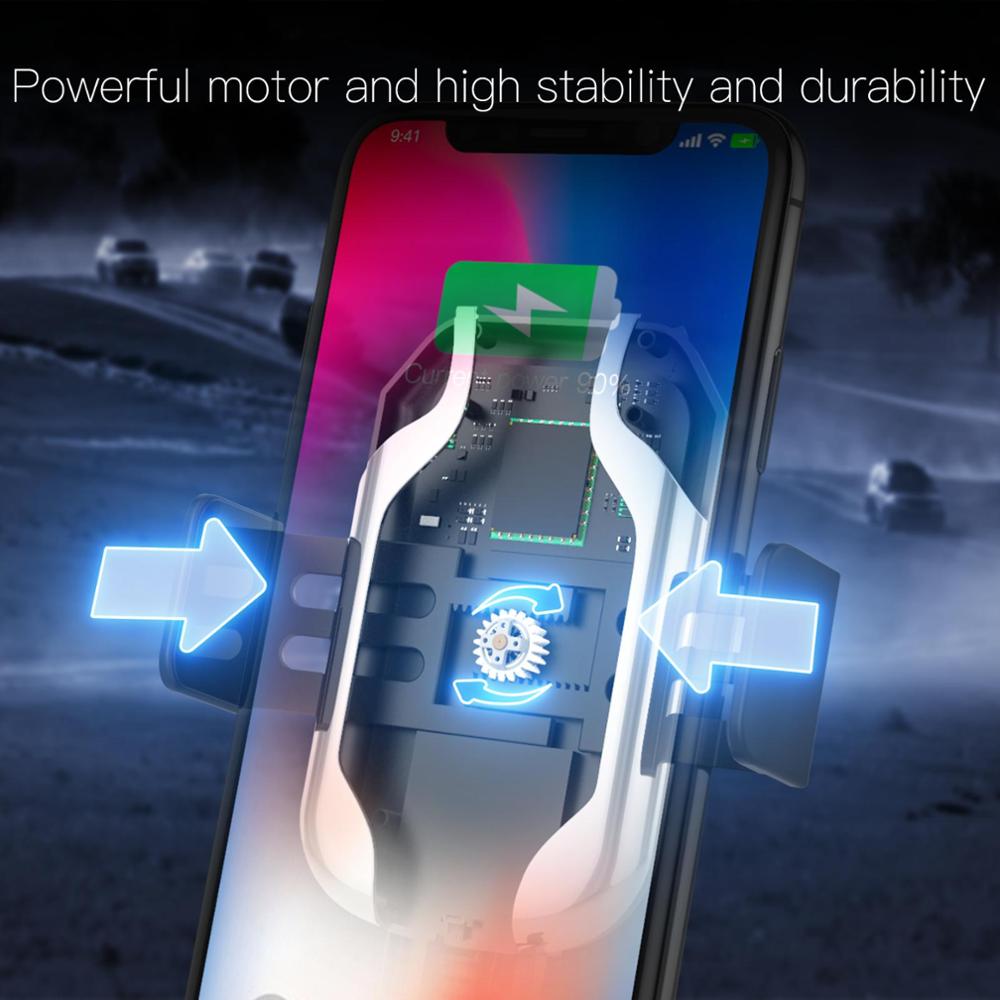 JAKCOM CH2 Auto‑Clamp Qi Wireless Car Charger Holder LED Indicator eprolo