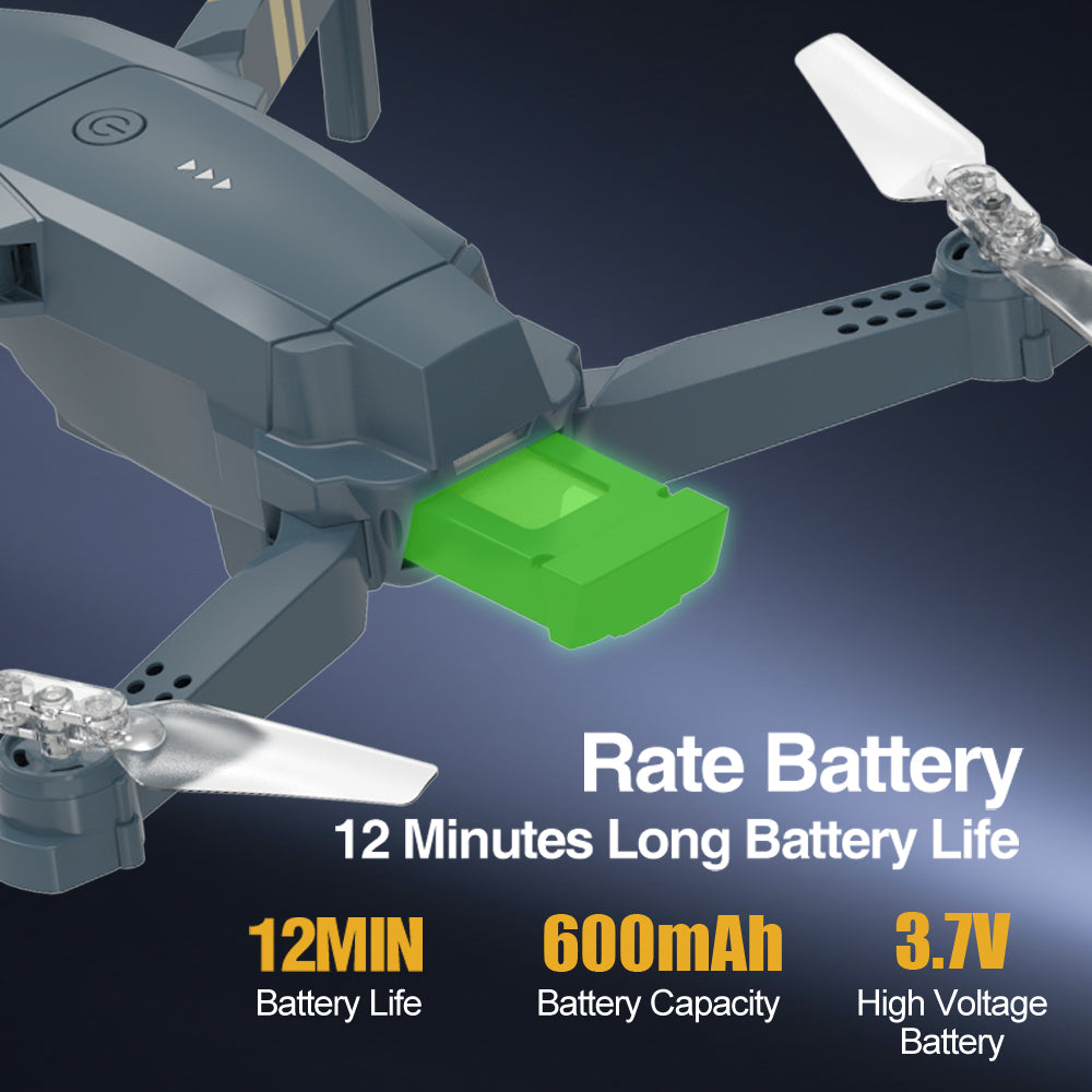 E58 Folding 4K Drone with Altitude Hold, Wi‑Fi FPV Quadcopter, LED Light eprolo