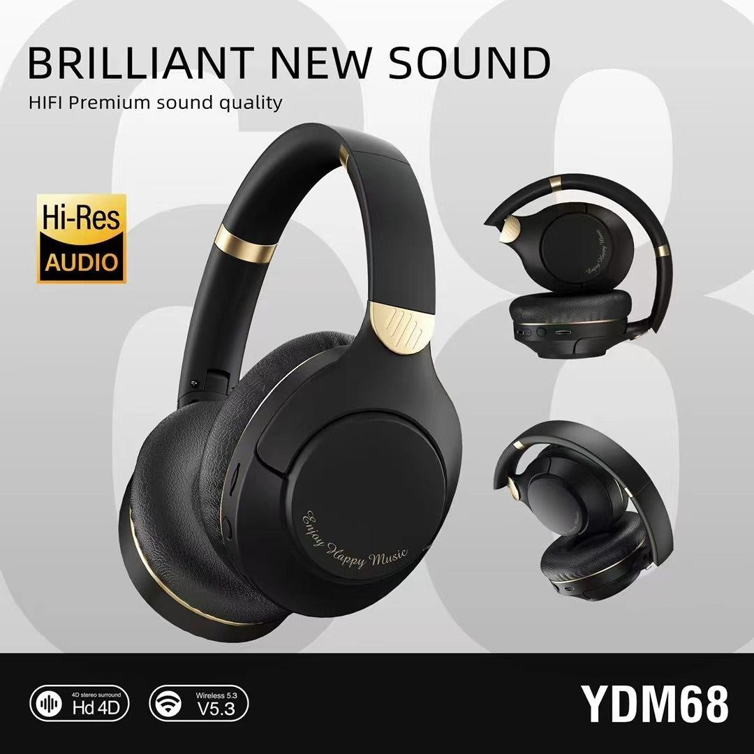 YDM68 Heavy Bass Bluetooth 5.3 Wireless Gaming Headset, 8h+ Battery, Type-C Charging eprolo