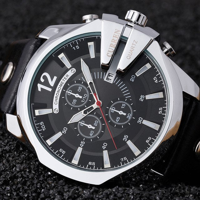 CURREN 8176 Men’s Luxury Leather Sport Watch – Waterproof Quartz Wristwatch eprolo