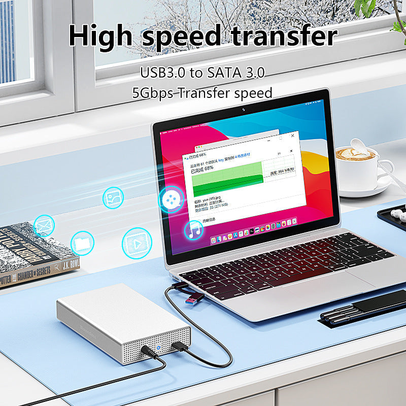 Blueendless U35KS 3.5-inch SAS/SATA Hard Drive Enclosure - 5Gbps, 20TB, UASP/TRIM, Aluminum eprolo
