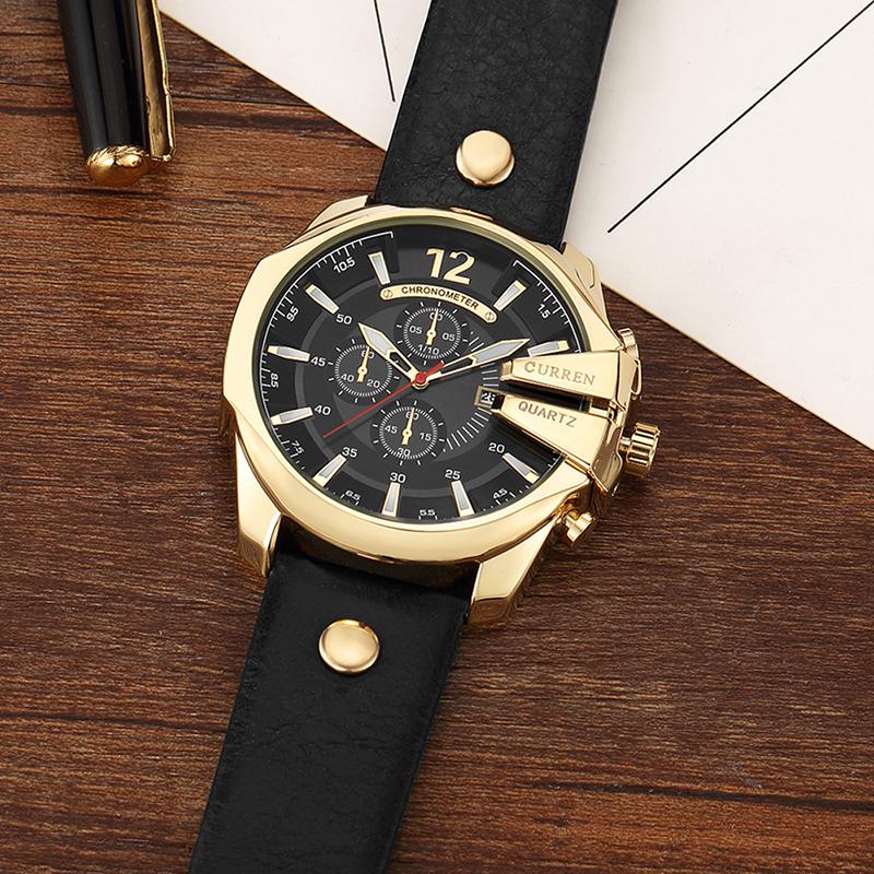 CURREN 8176 Men's Quartz Watch - Luxury Chronometer Leather Strap eprolo