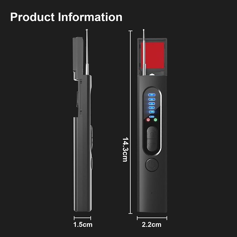 X13 Anti-Spy Hidden Camera Detector RF Signal Infrared Scanner 10m Range eprolo