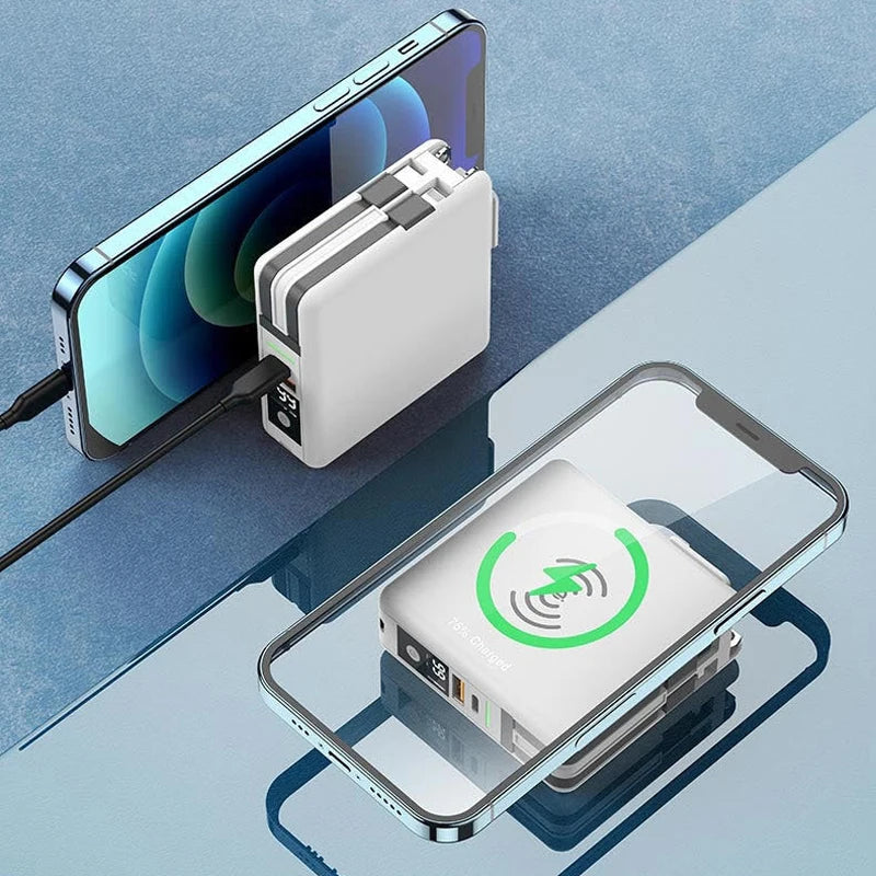 3-in-1 10000mAh Power Bank with AC Plug & 15W Wireless Charging for iPhone, Samsung eprolo