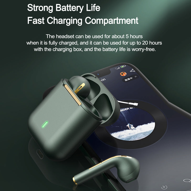 J18 TWS Bluetooth 5.0 Earbuds, Touch Control, 40H Battery, HD Sound, Noise Reduction eprolo