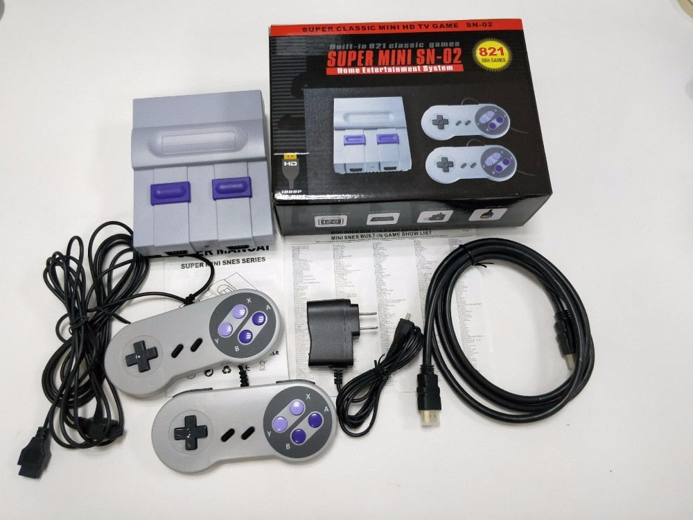 SN-02 Mini HD TV Game Console: 821 Classic 8Bit Retro Games HDMI - Lumic Deals