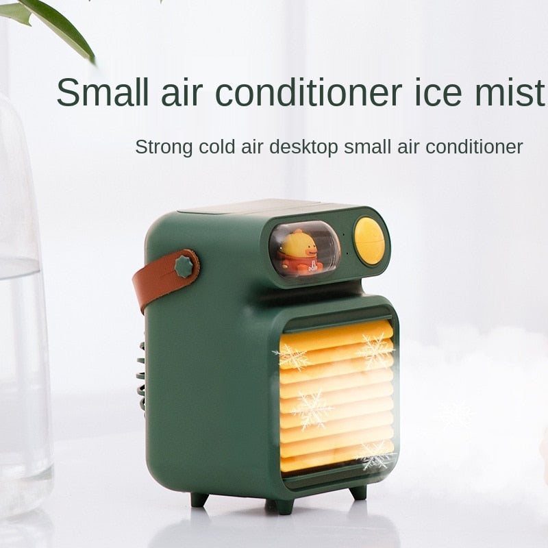 ICARER FAMILY F06 Super Cool Cute Air Cooler Fan - Portable USB Rechargeable Mini Desktop Spray Fan eprolo