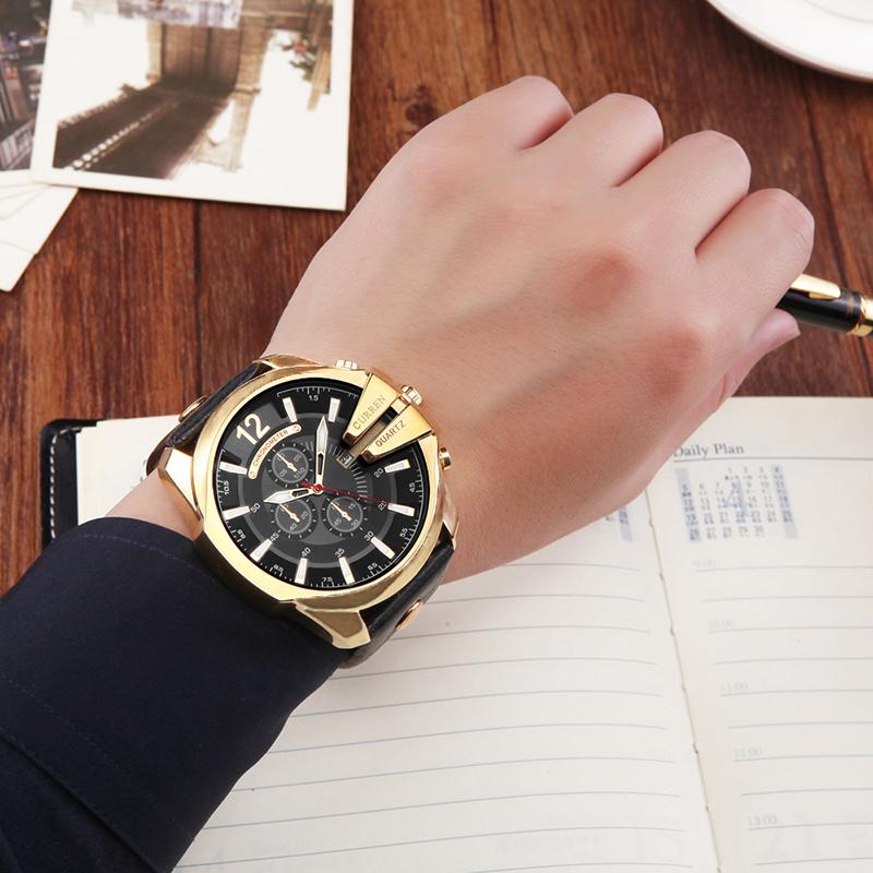 CURREN 8176 Men's Quartz Watch - Luxury Chronometer Leather Strap eprolo