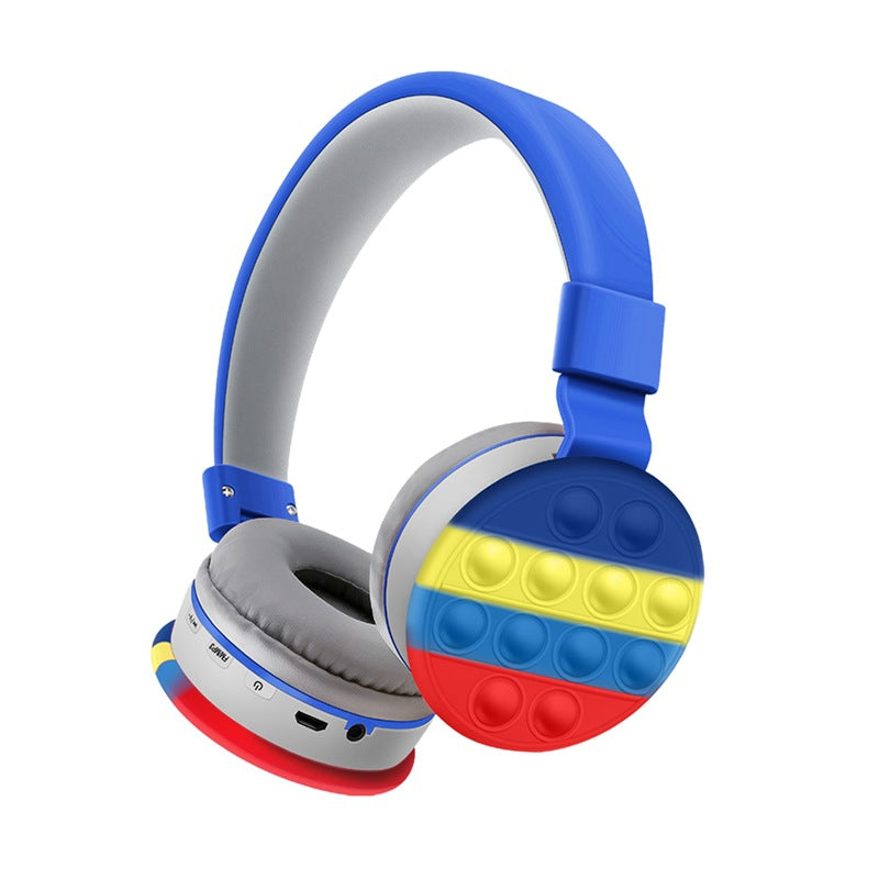 AKZ-K29 Bubble Case Kids Bluetooth Headphones Foldable Soft Earpads TF AUX FM, 7 Colors eprolo