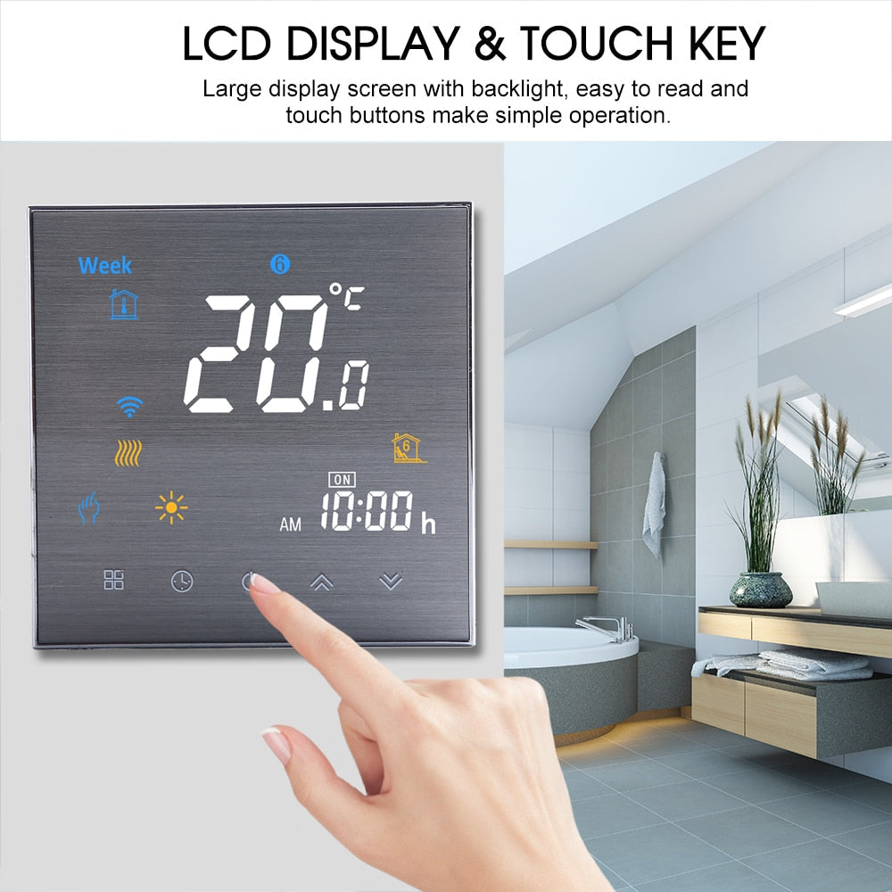 BTH-3000L WiFi Smart Thermostat for Water Heating, LCD Display, Voice Control, Google Home eprolo
