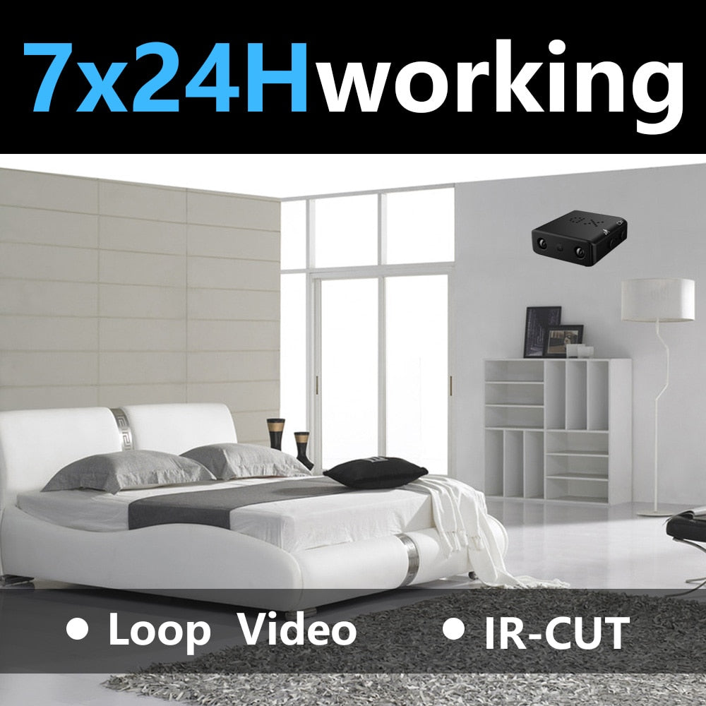 Mini Camera HD 1080P with Night Vision & Motion Detection, Compact Security Cam eprolo
