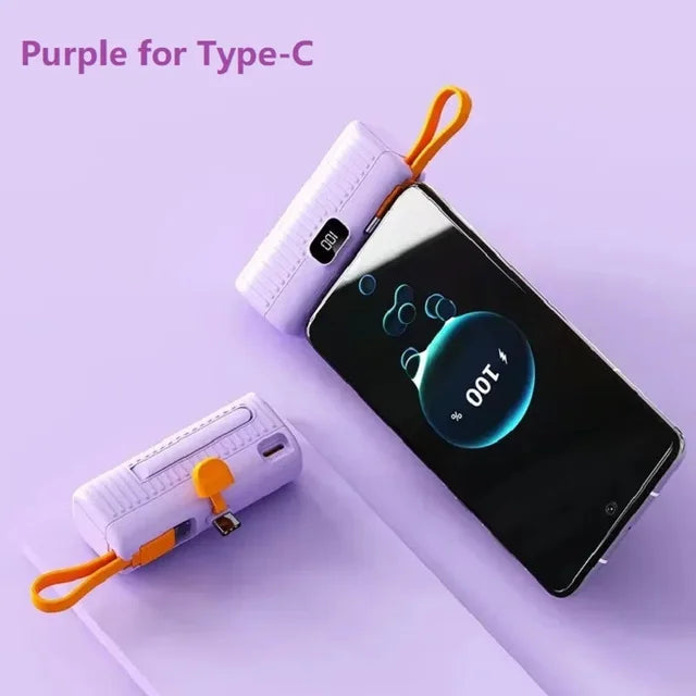 Mini 3000mAh/5000mAh Power Bank Built-in Cable for iPhone & Type-C Devices eprolo
