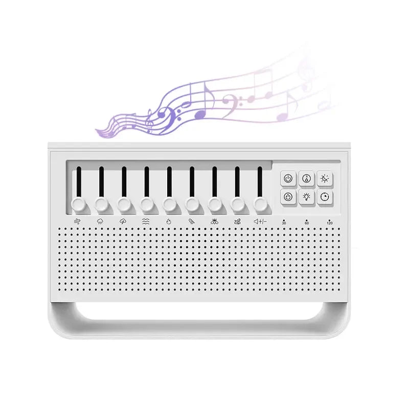 C221 Bluetooth Speaker Humidifier w/ 8 White Noise & Flame Night Light eprolo