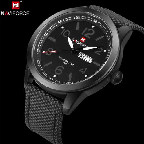 NAVIFORCE NF9101 Military Sport Watch with Date Display Nylon Strap