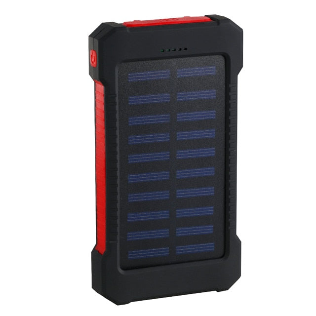 LED Solar Power Bank 20000mAh, Dual USB Ports, Waterproof, for Smartphones eprolo