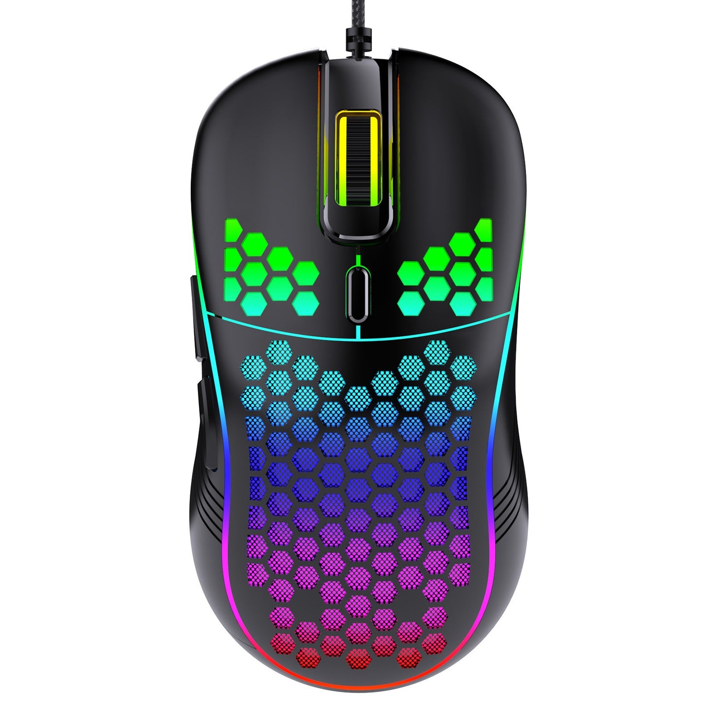 Honeycomb Lightweight Gaming Mouse 12000DPI RGB Wired Ergonomic Esports