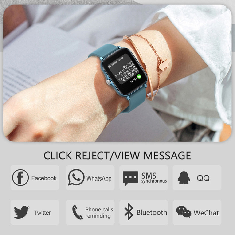 P8 Plus Smartwatch for Android & iOS, 1.69" Fitness Tracker, IP67 Waterproof eprolo