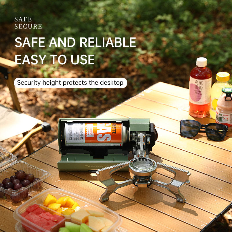 Portable Folding Gas Stove, 2600W Windproof Camping Cooker with Magnetic Valve for Outdoor Cooking - Lumic Deals