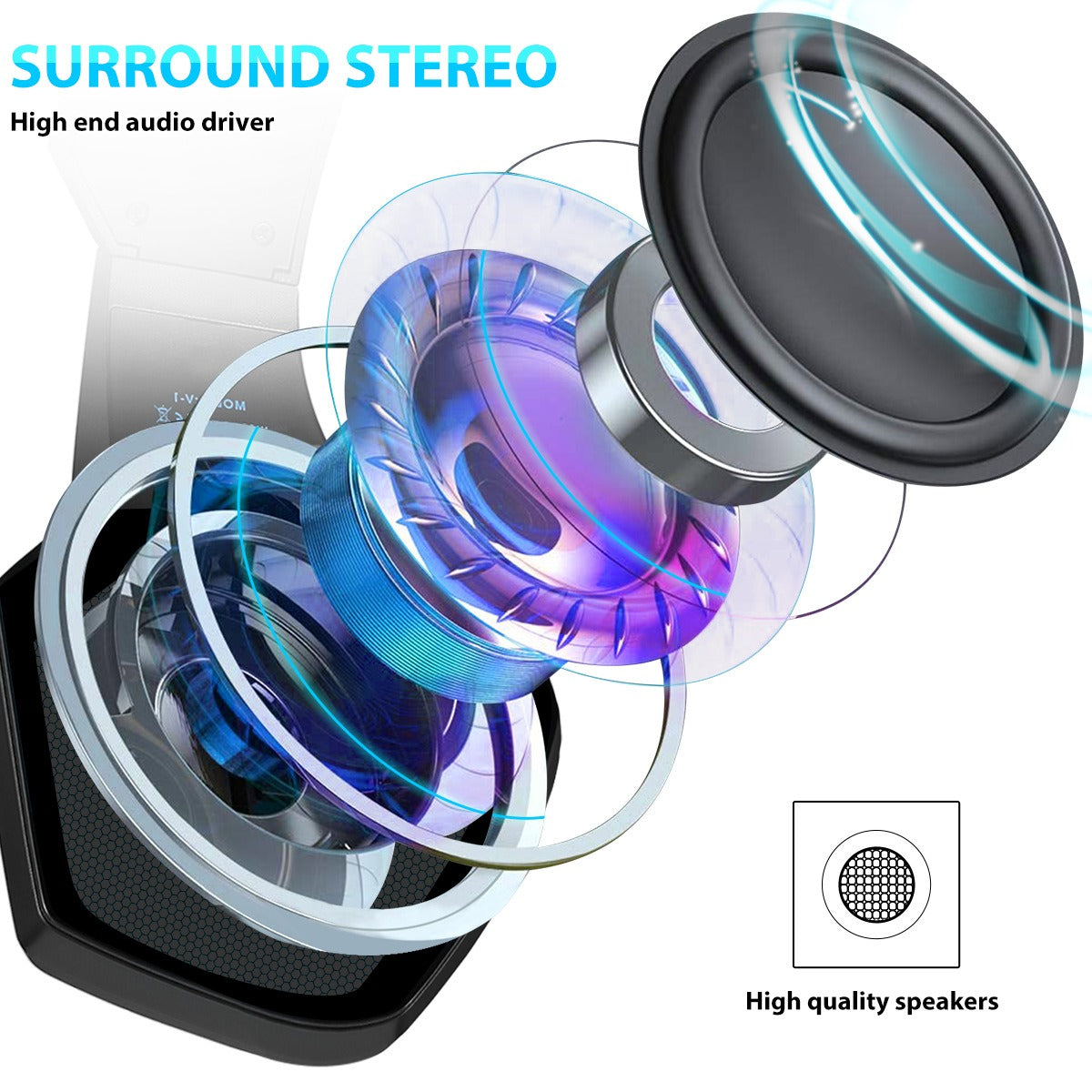 Arkartech V1 Wired RGB Gaming Headset with Mic, USB + 3.5mm Compatibility eprolo