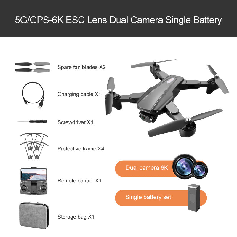 R20 Drone GPS 6K HD Dual-Camera Quadcopter w/ Optical Flow Positioning eprolo