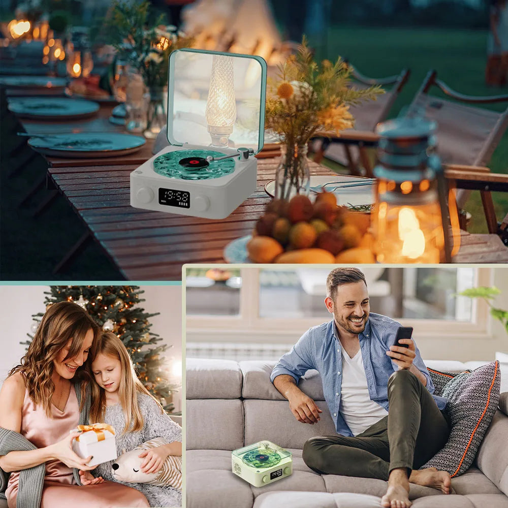 Mini Retro White Noise Bluetooth Speaker Sleep Aid Subwoofer RGB Light TF Card Portable eprolo